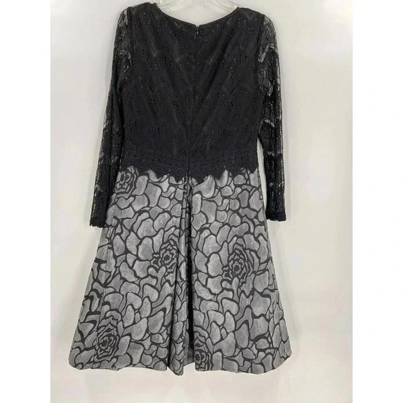 Polin Dress Black and Gray Lace Dress Gorgeous Tag States 3 Fits Larger EUC - Picture 5 of 8